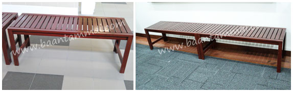 ม้านั่งไม้แนวสปา รับสั่งทำม้านั่งไม้ตามขนาด ม้านั่งไม้